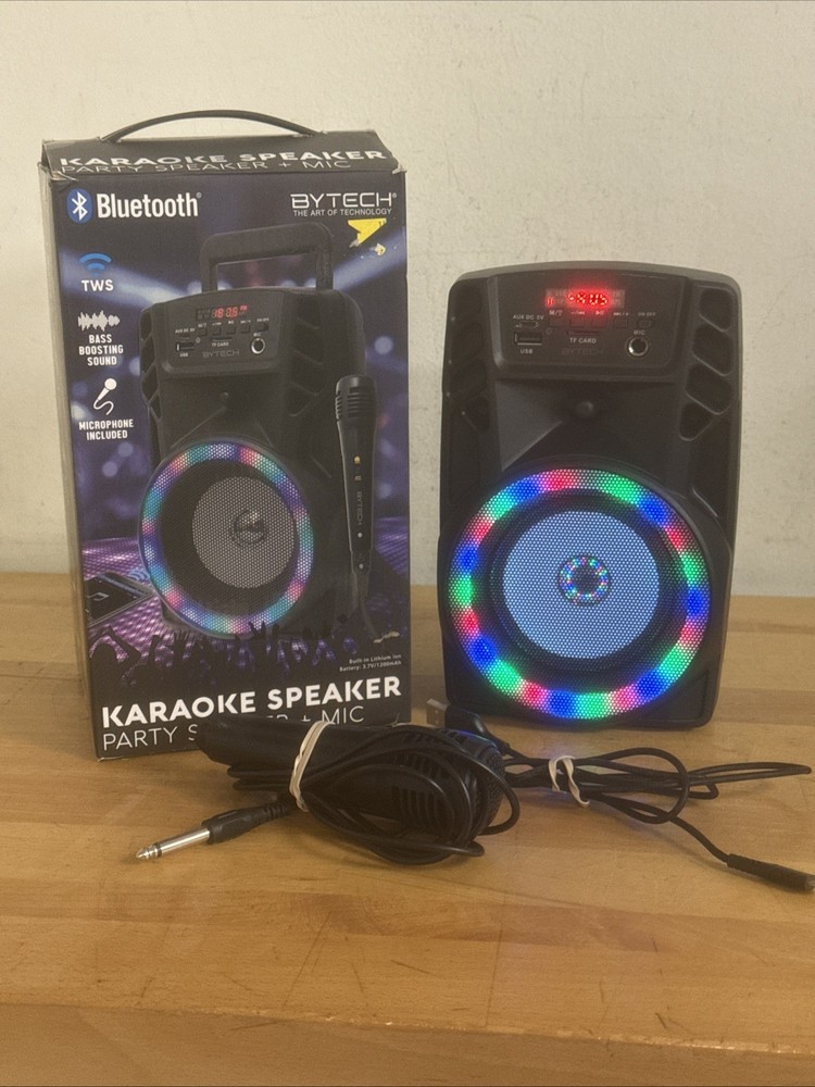 Karaoke Party Speaker With Microphone- Bluetooth- 9” - GREAT SOUND