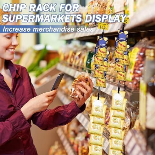 Snack Display Rack with Multiple Hooks