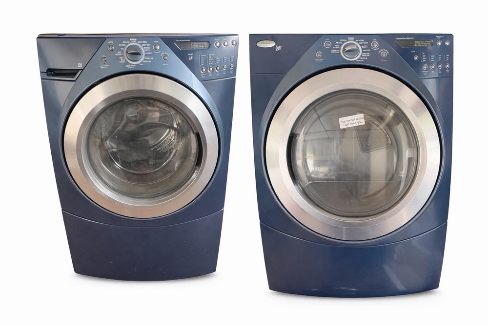 Whirlpool Duet Front-Loading Washer & Dryer Set Blue Freestanding Side-by-Side