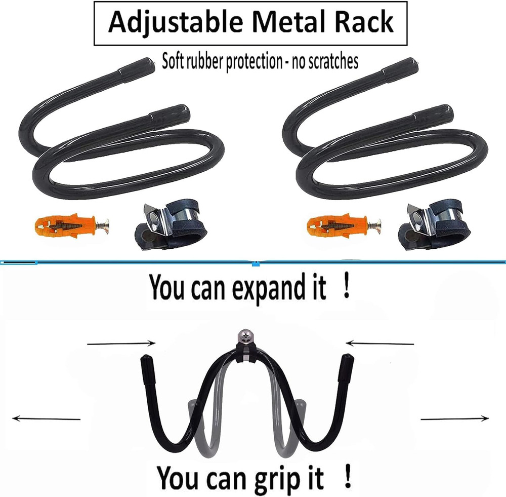 2 Pack Pool Pole Hanger/Hook, Pool Cleaning Tool Holder and Organizer for Pool P
