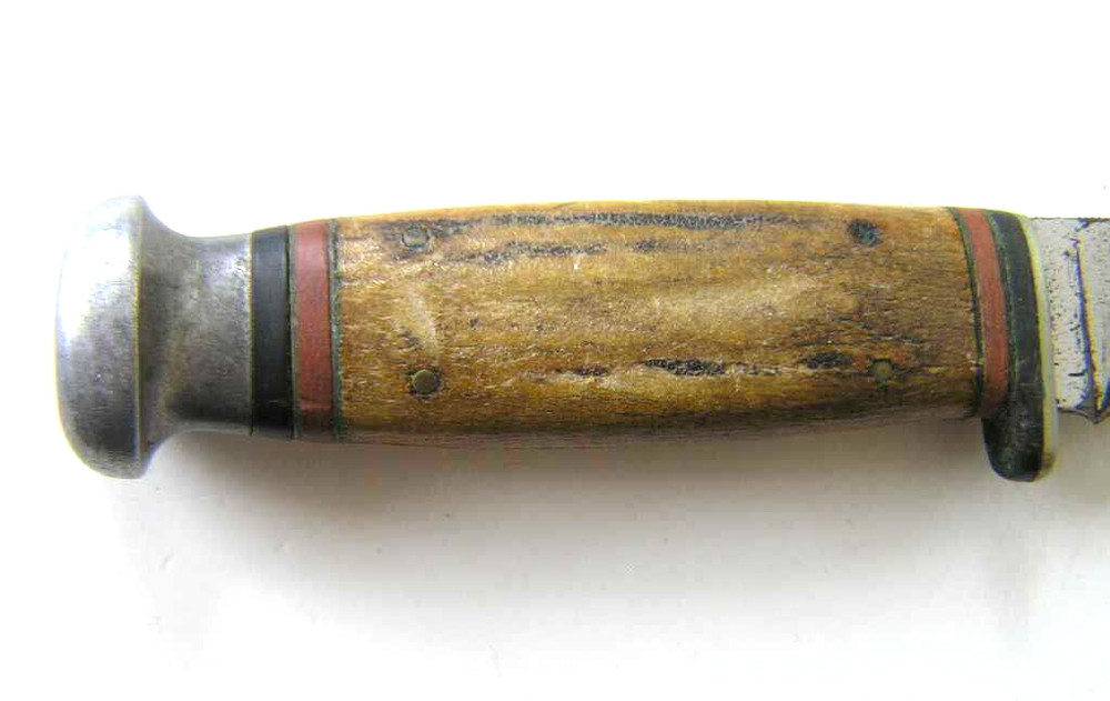 1940-65 CASE Fixed Blade Hunting Knife w/ Sheath, Stag Handle