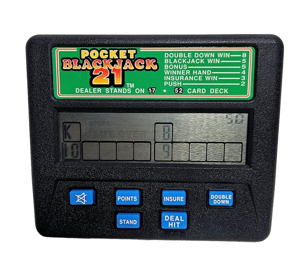 Vintage Claibrooke Pocket Black Jack 21 Hand Held Games Electronics Strategy