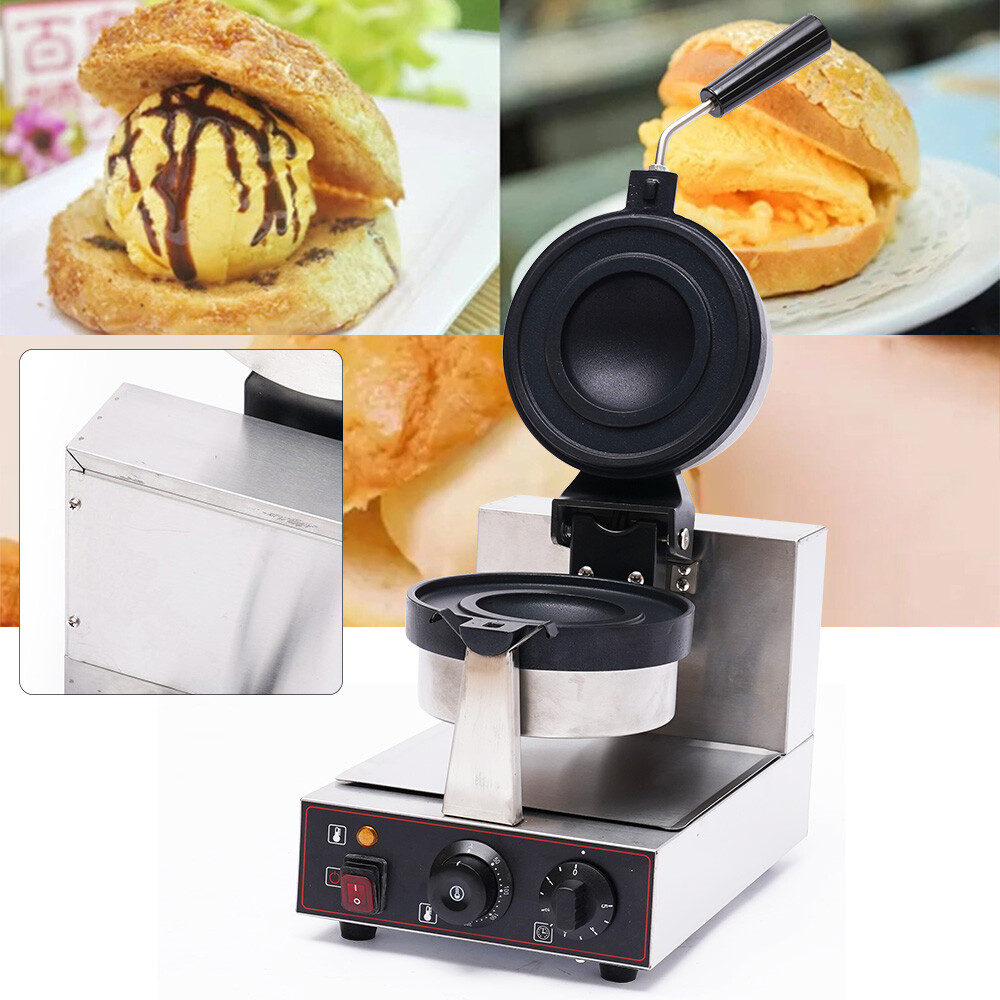 1KW Hamburger Maker Burger Machine Ice Cream Waffle Maker Panini Press Baking