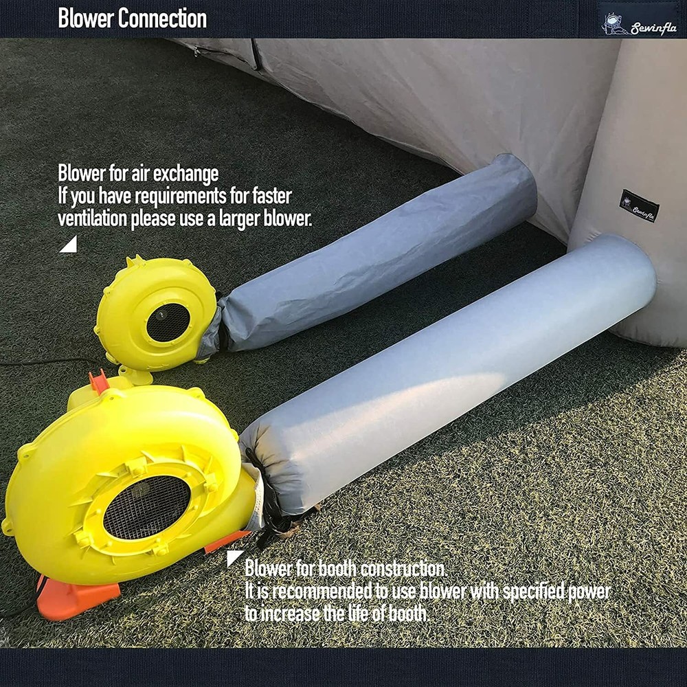 Sewinfla 26X15X10Ft Inflatable Paint Booth & 2 Blowers Replaceable Filter CNA