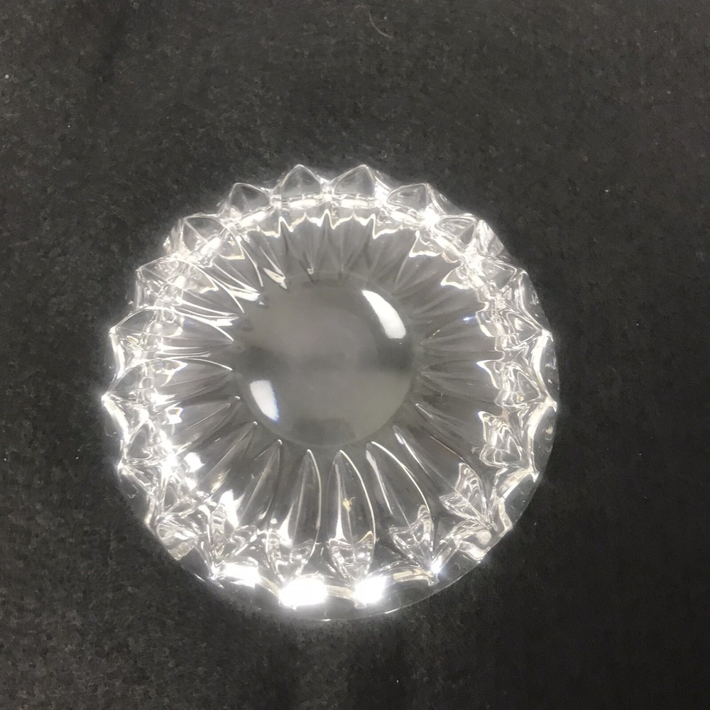 Clear Glass Ashtray 4 1/2" diameter, unmarked EUC