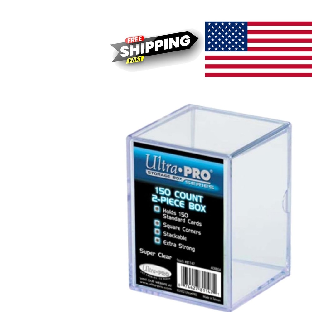 Protective Card Storage Box Holds 150 Cards Stackable Design for Easy Storage