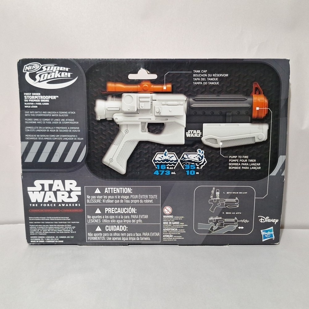 Star Wars NERF Super Soaker First Order Stormtrooper Blaster Hasbro, 2015