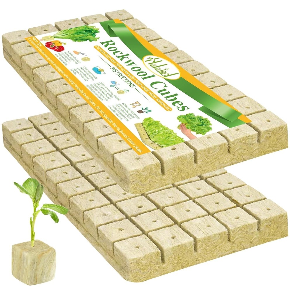 Effective Rockwool Cubes for Hydroponics - 100 Pieces for Optimal Growth