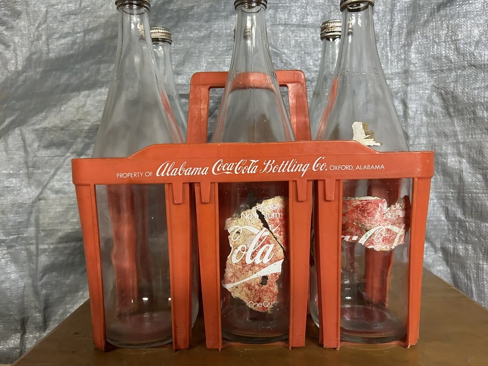 Quart Coca Cola Bottles With Carrier 6 Pack