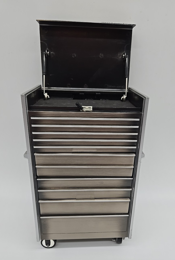 Snap-on Micro Roll Cab Tool Box Set-Silver-Top & Bottom-Crown Premiums NO KEY