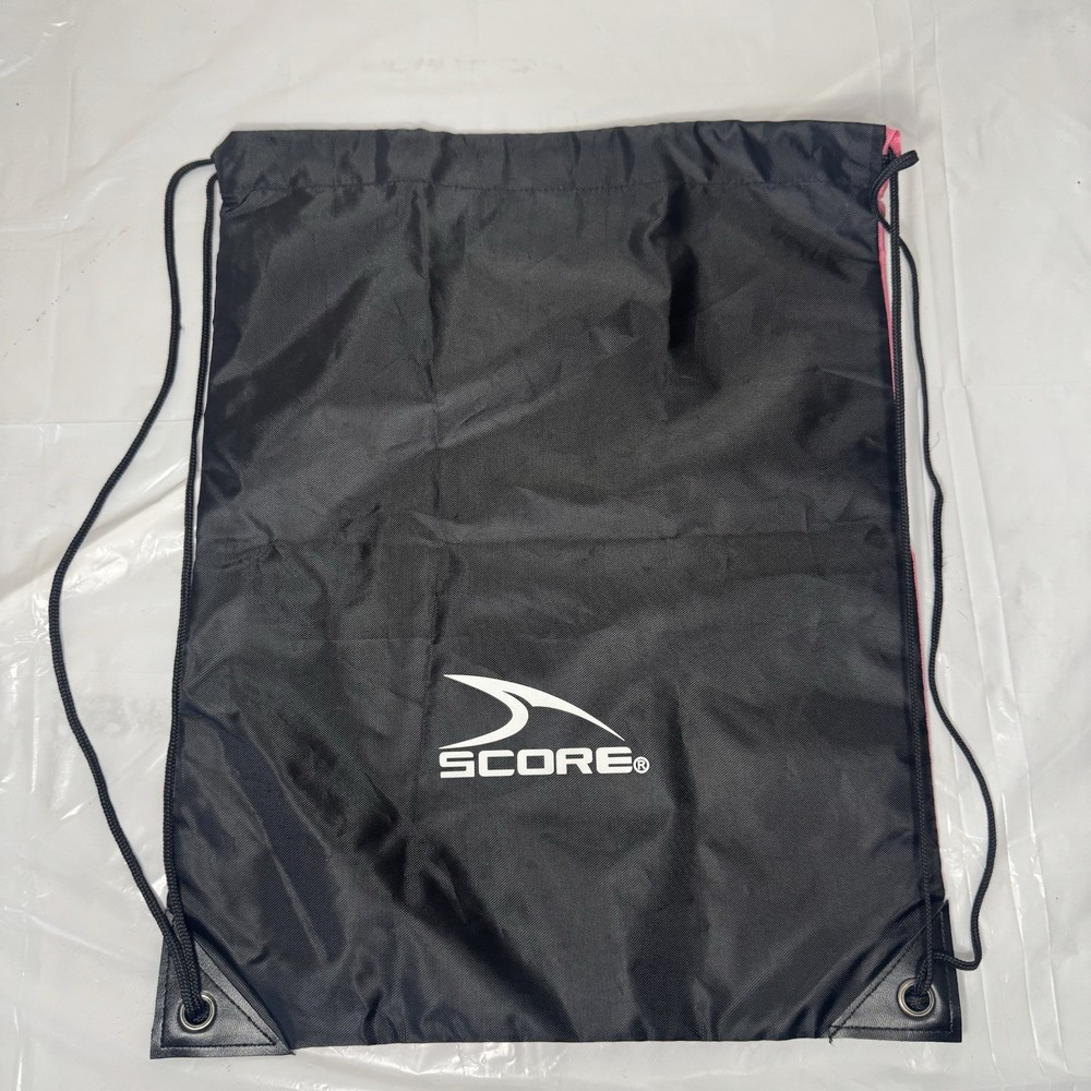 Vintage Pink Score Soccer Drawstring Bag