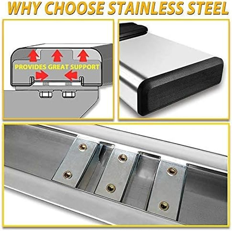 COMNOVA 6 Inches Running Boards& Steps Nerf Bars Compatible with 2019-2026 Chevy