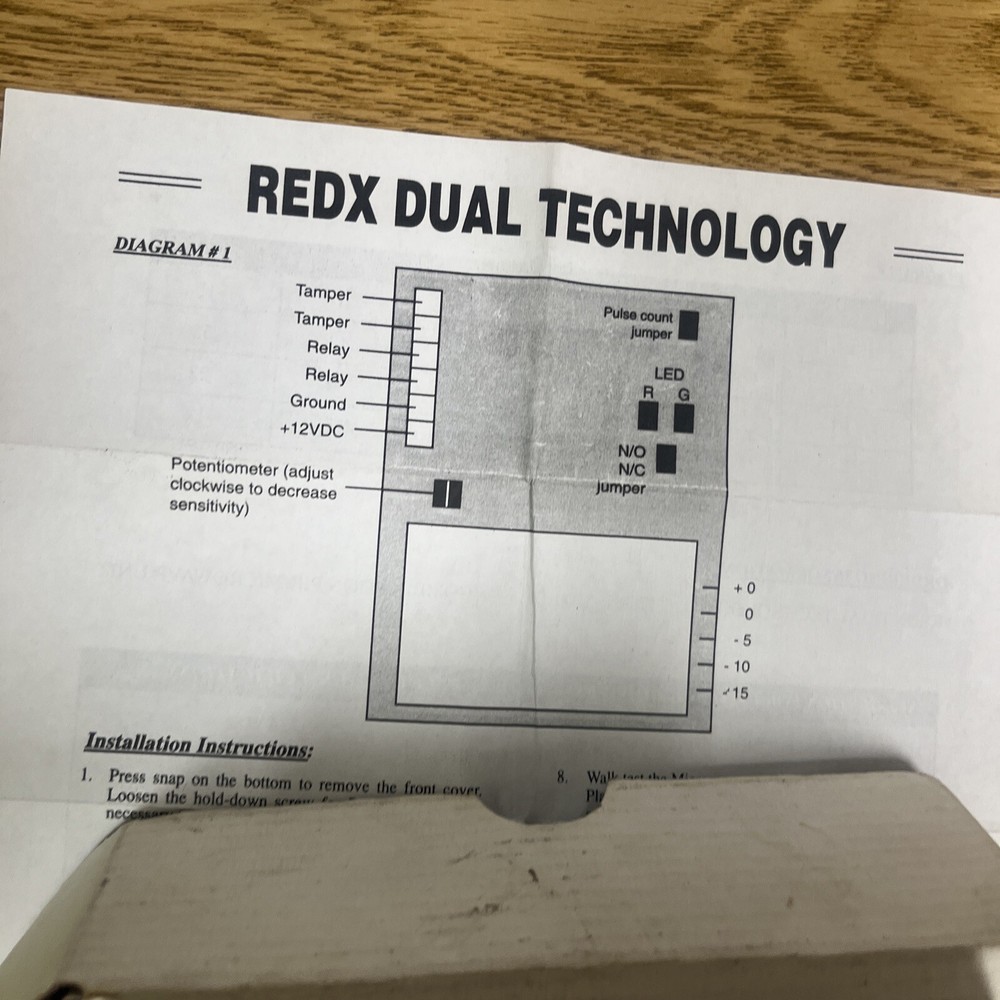 Electronics Line REDX Dual Tech Combo PIR Microwave Motion Intrusion Detector