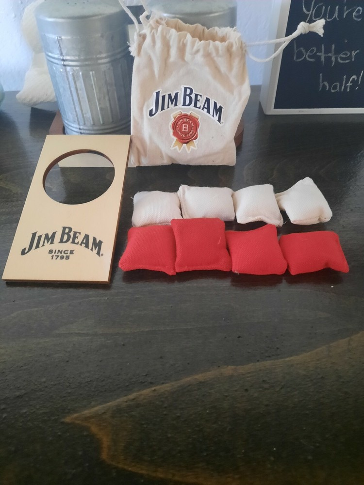 Jim Beam Gift Box Mini Tabletop Desktop Cornhole Game Corn Hole Bags