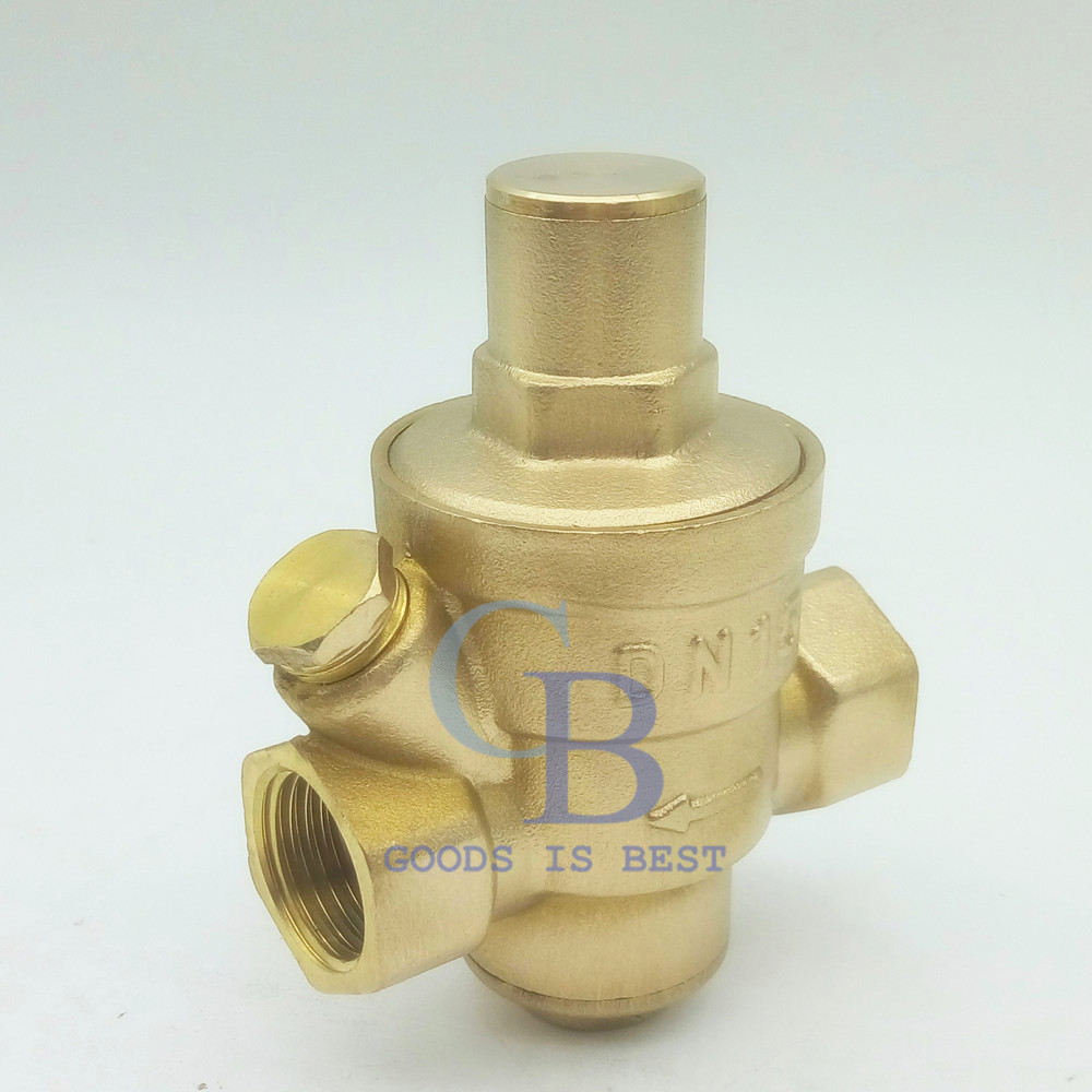 1-1/2'' DN40 Bspp Brass Water Pressure Reducing Valve With Gauge Flow Adjustable