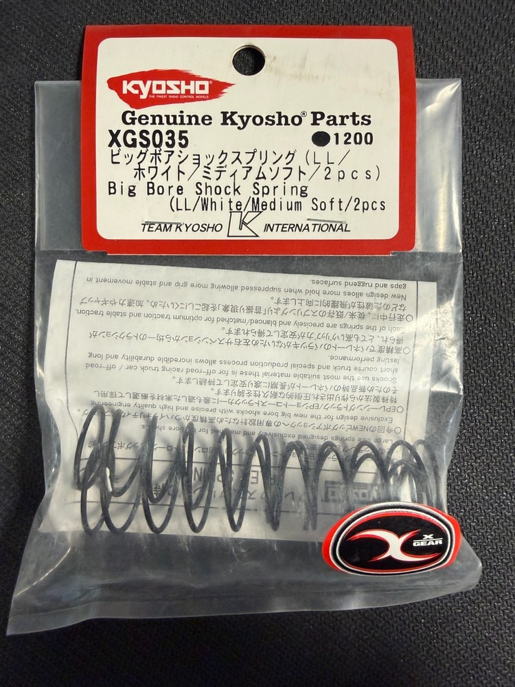 KYOSHO-XGS035-BIG BORE SPRING-WHITE-MEDIUM