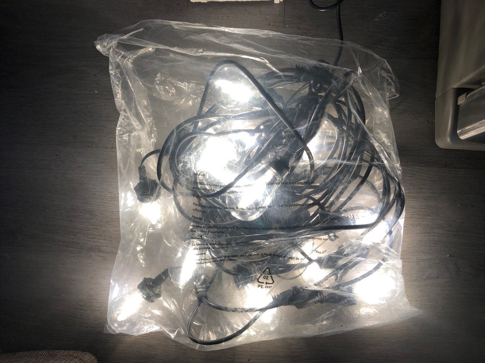 New Set 48’ 15-Bulb LED Edison Bulb Weatherproof Light String Kit STA4815A27