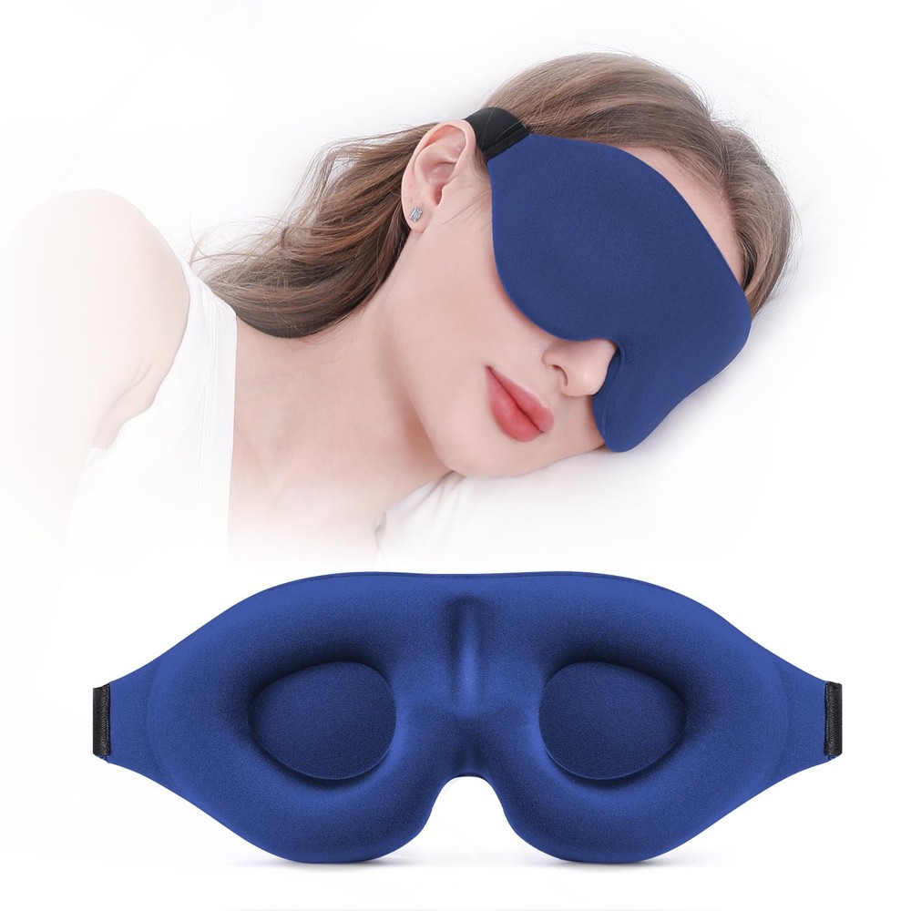 3D Sleep Mask for Side Sleepers, Light Blocking, Soft Breathable, Pink
