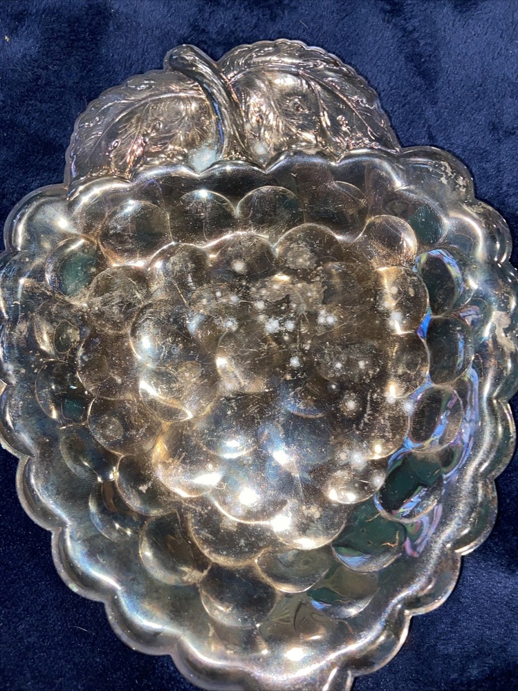 Brass Textured Grape Vine Tinker Dish Tray