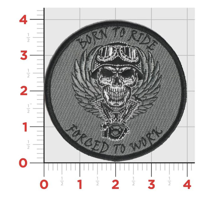 BORD TO RIDE FORCED TO WORK BIKER EMBROIDERED PATCH