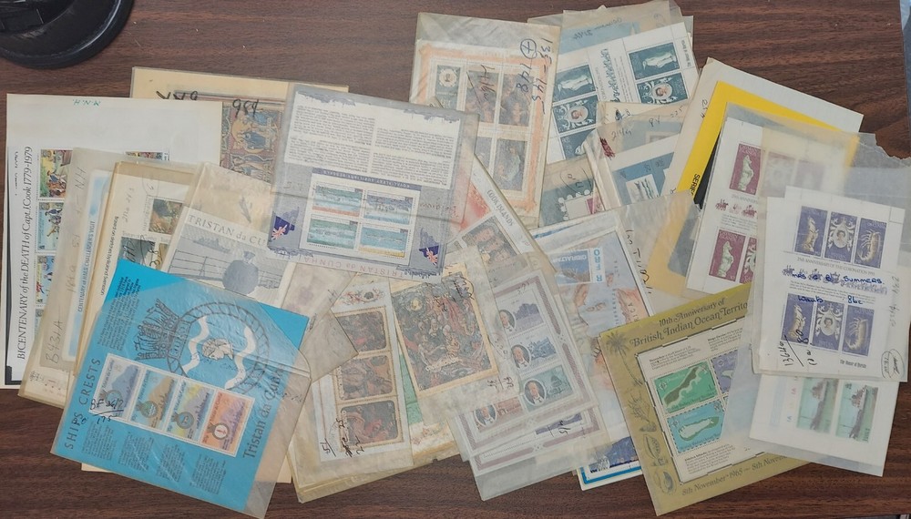BRITISH COLONIES SOUVENIR SHEETS - some multiples, Total Scott $1,900+