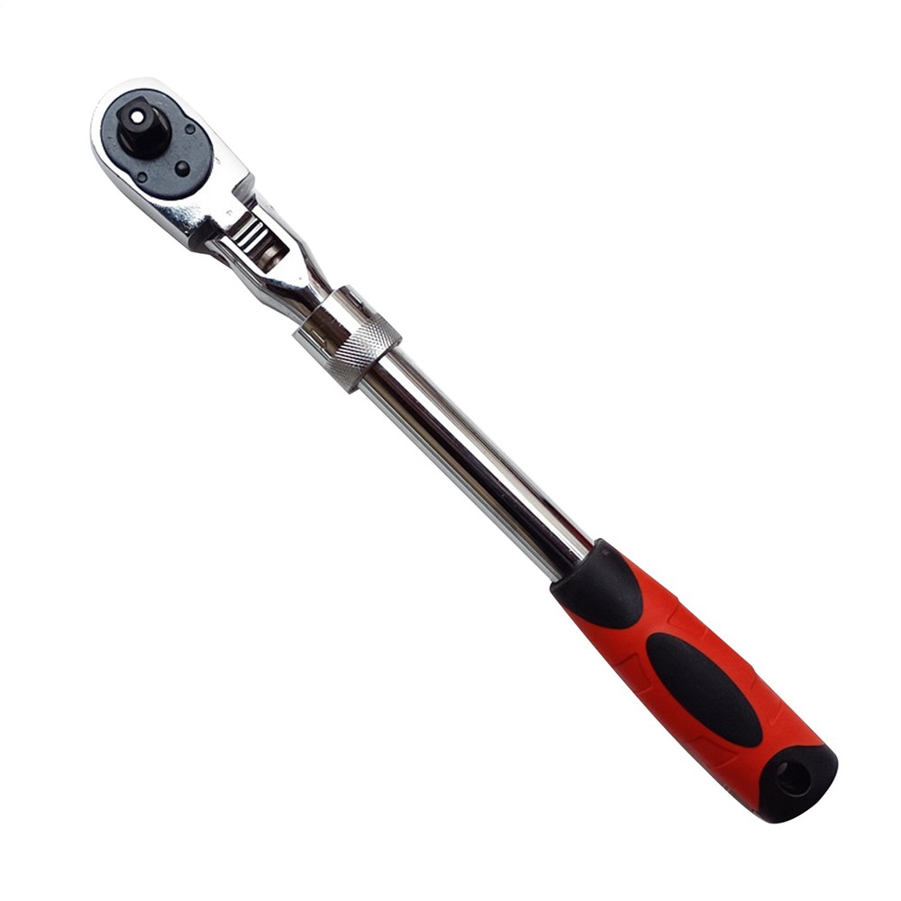 3Pcs Extendable Long Handle Socket Wrench Set Drive Ratchet Tool 1/4" 3/8" 1/2"