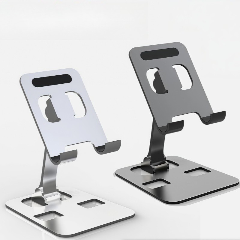 Aluminum Foldable Phone Stand | Adjustable Desktop Holder for iPhone iPad Tablet