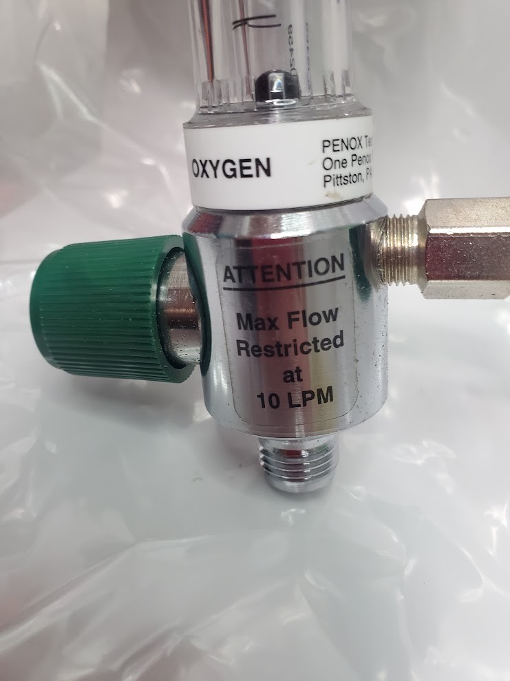 BPC 10 LPM Oxygen Flowmeter Max Flow 10 LPM Back-Pressure Compensated