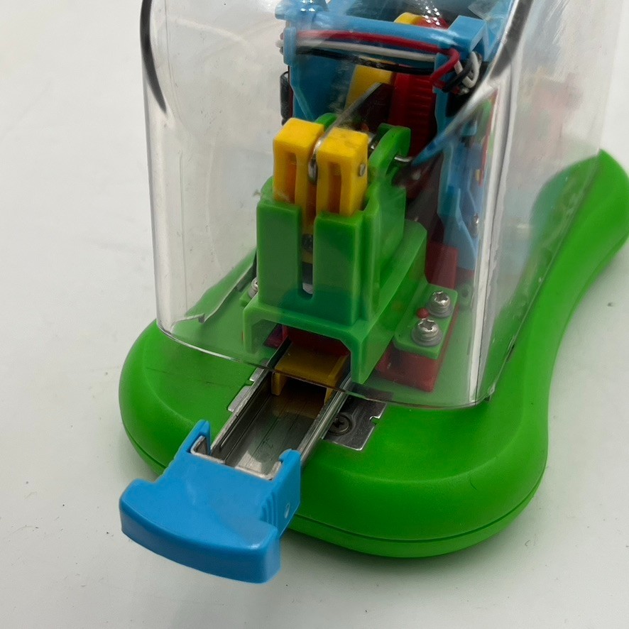 Vintage Swingline See Through Clear Stapler Electronic Stapling Machine Green