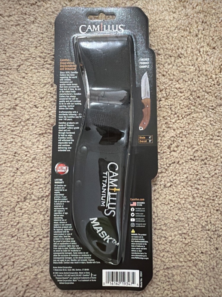 Camillus Mask Fixed Blade Knife Kit – Handle Material Sold Separately