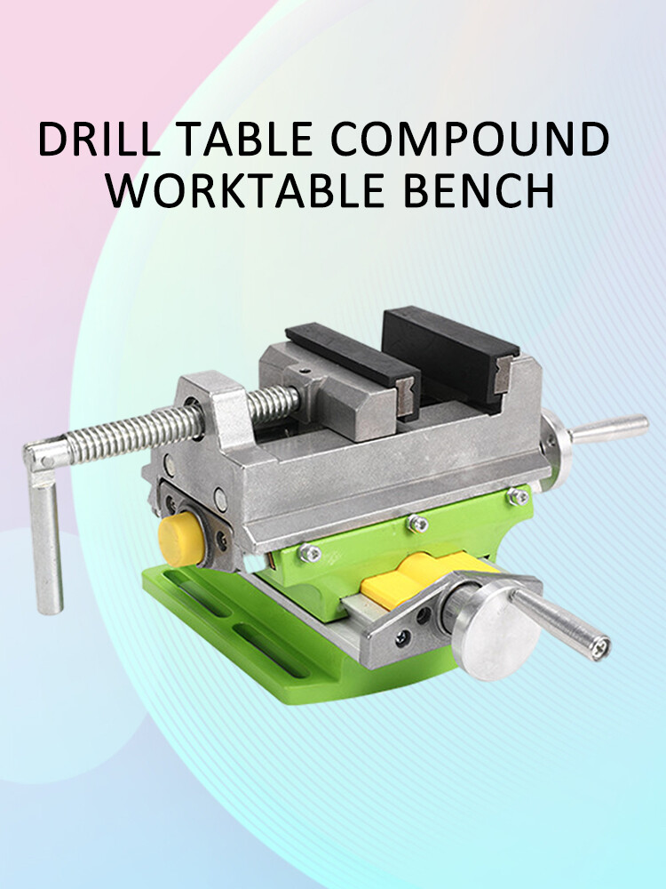 Milling Machine Compound Work Table Cross Slide Bench Drill Press Vise X Y Axis