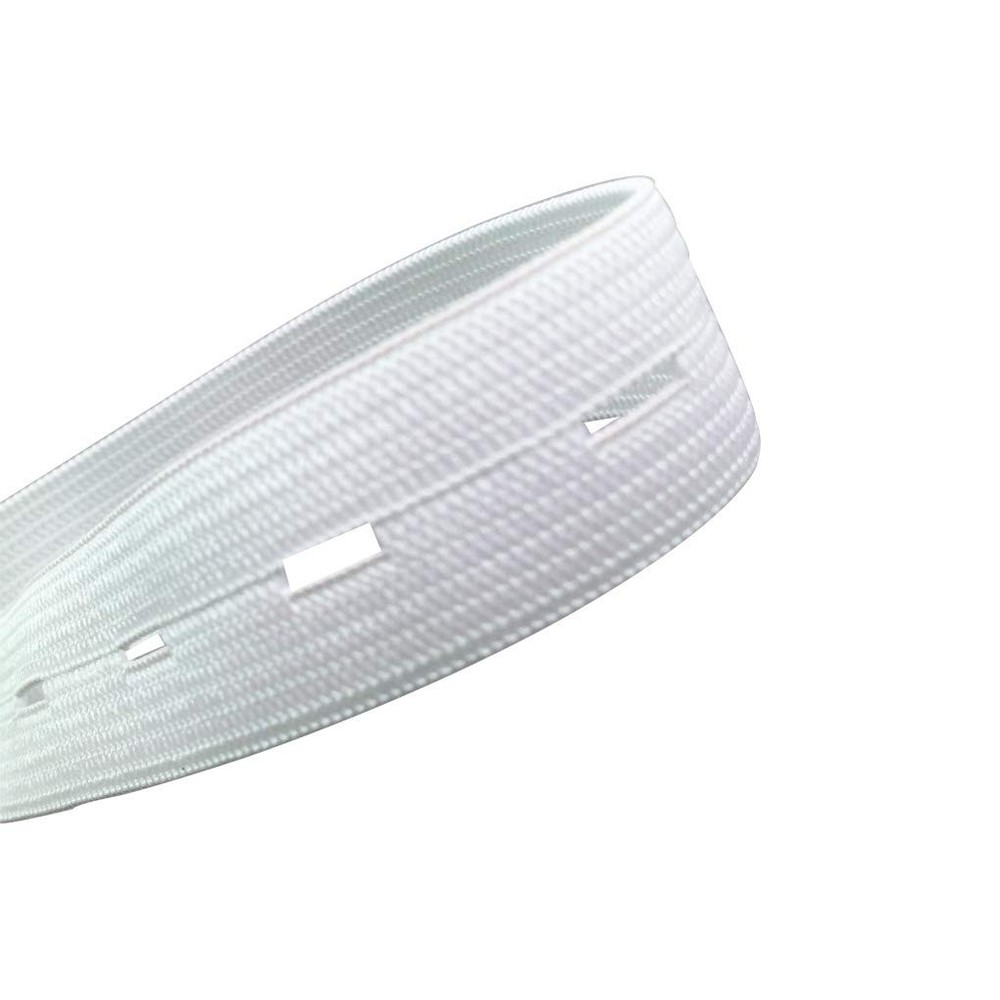 HYHP 2 Packs Elastic Bands Spool Sewing with buttonhole, White