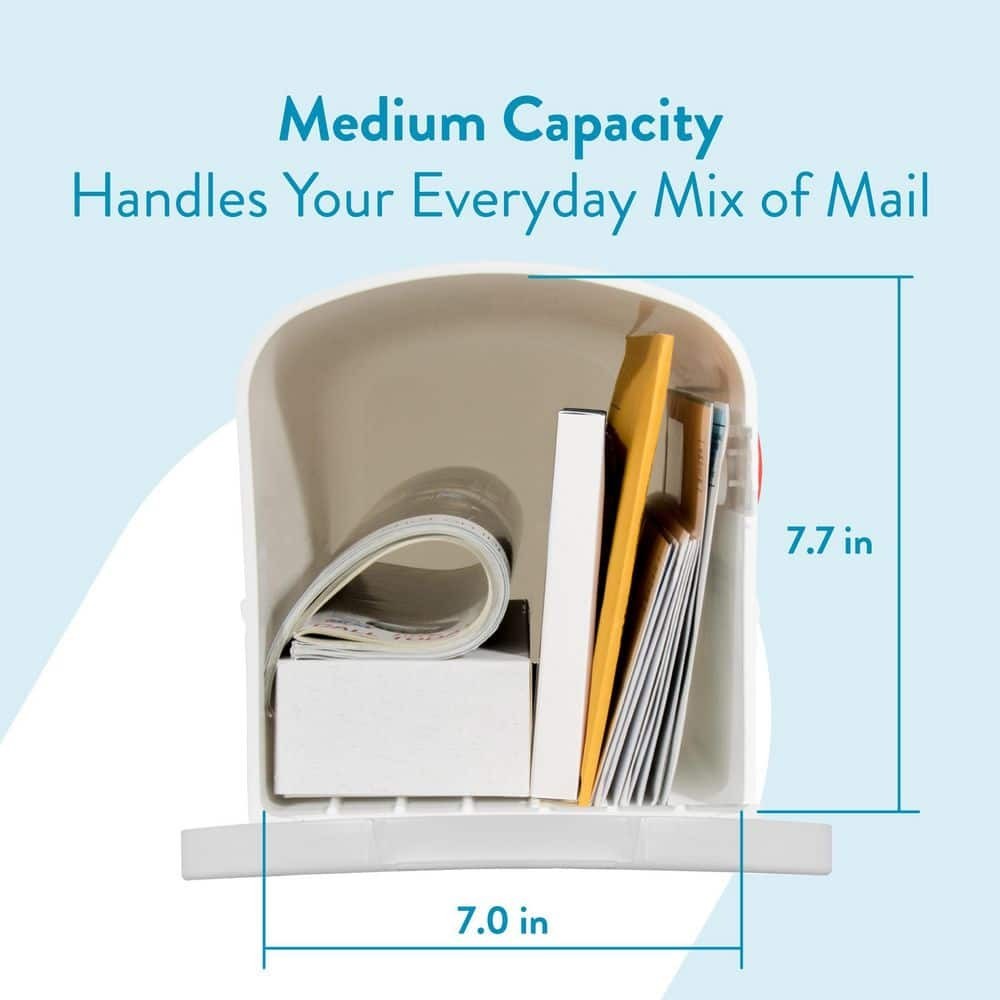 White Mailbox Deluxe Polybox Durable & Best Rust-proof Polymer Post Mounted New