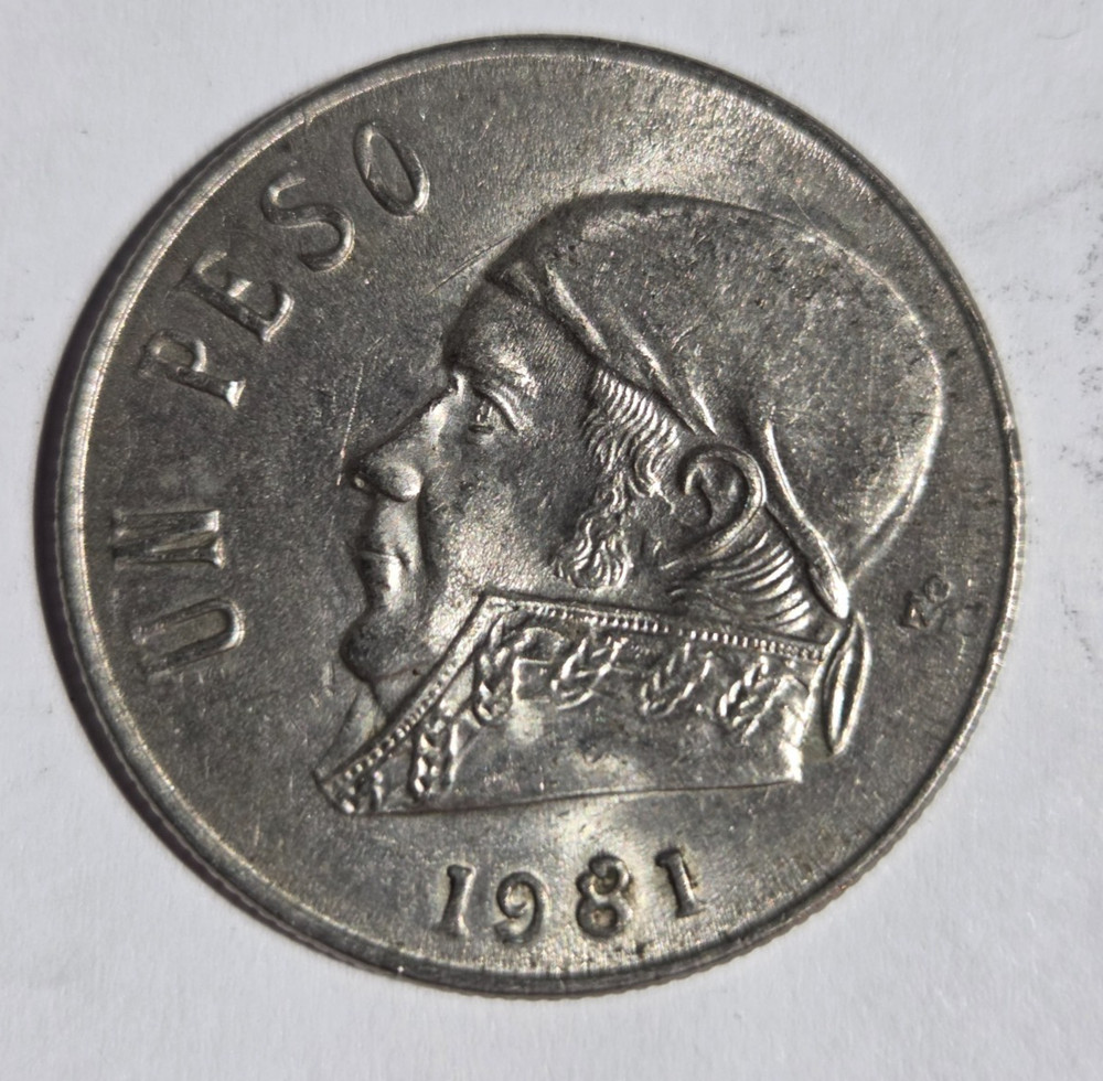 1981 Mexico Un 1 Peso Open 8