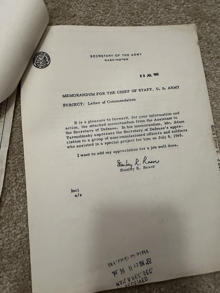 Vietnam War Paperwork Grouping Discharge Paper