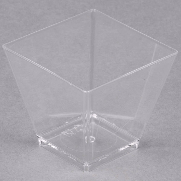 Fineline Settings 6411-CL, 2 Oz. Clear Plastic Tiny Cubes, 200/CS