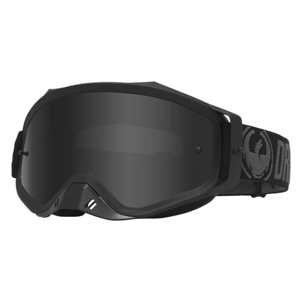 Dragon Eyewear MXV Plus Black Off Road Goggle with Smoke Lens