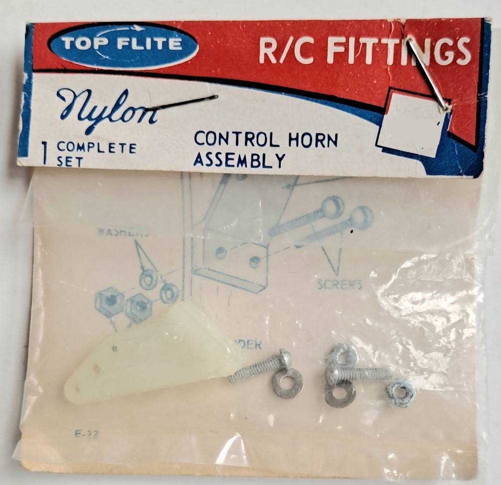 Top Flite 1" Nylon Control Horn Assembly (1 set) E-12