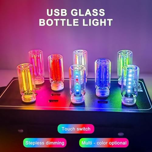 Car USB Night Light Touch Dimmable - 8-Pack Retro LED 8 PCS (multicolor)