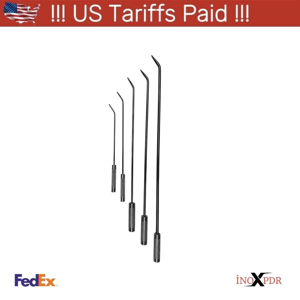 Pdr İnox Aluminum Handle Steel Dent Rod Set with Pencil-Sharp Pdr Tools