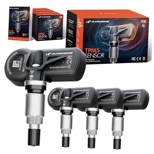 4PCS Pre-programmed TPMS Sensor Tire Pressure Monitoring Sensor Compatible