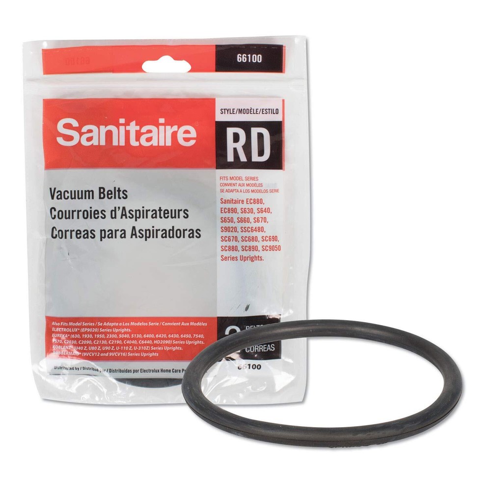 Sanitaire Upright Vacuum Replacement Belt, Round Belt, 2/Pack