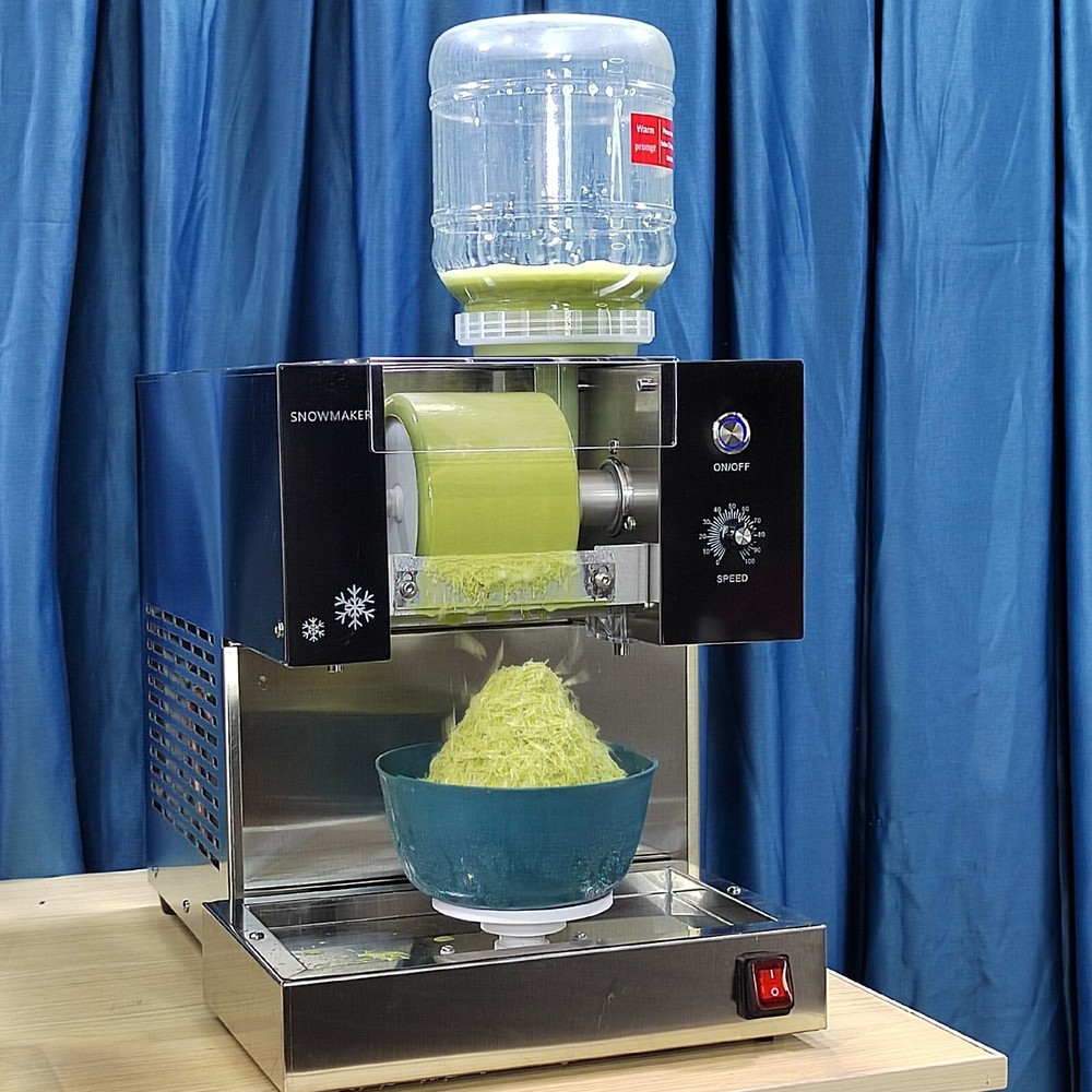 Kolice Automatic Snowflake Ice Machine Shaved Ice 374lbs/Day with Rotatable Base