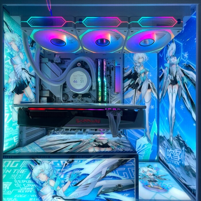 Custom Picture Gaming PC Case GPU Backplate ARGB GPU Backplate GPU Side Panel