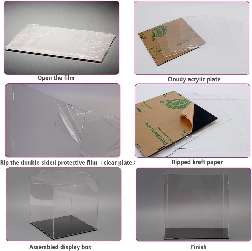 Dustproof Acrylic Display Case - Super Clean & Spotless - Easy Assemble - Gift