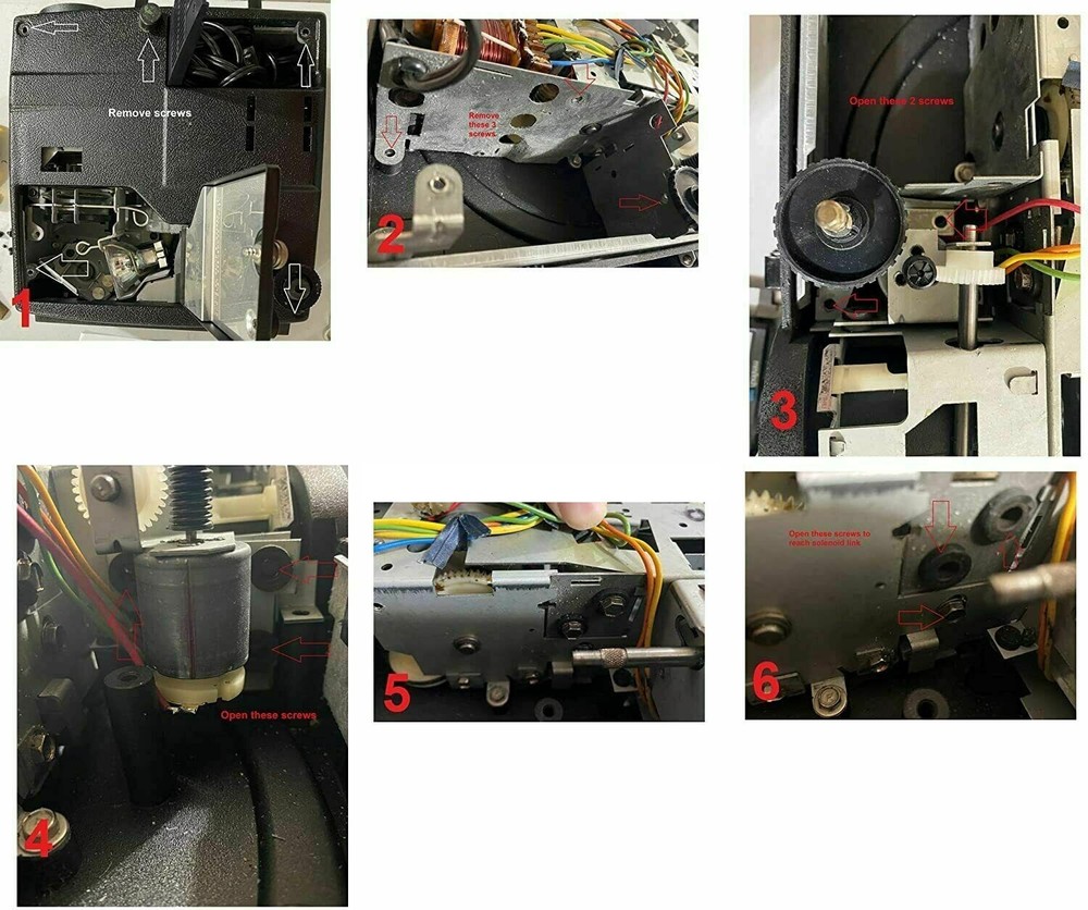 Kodak Carousel Slide Projector Remote Focus Motor Does Not Advance Repair Kit