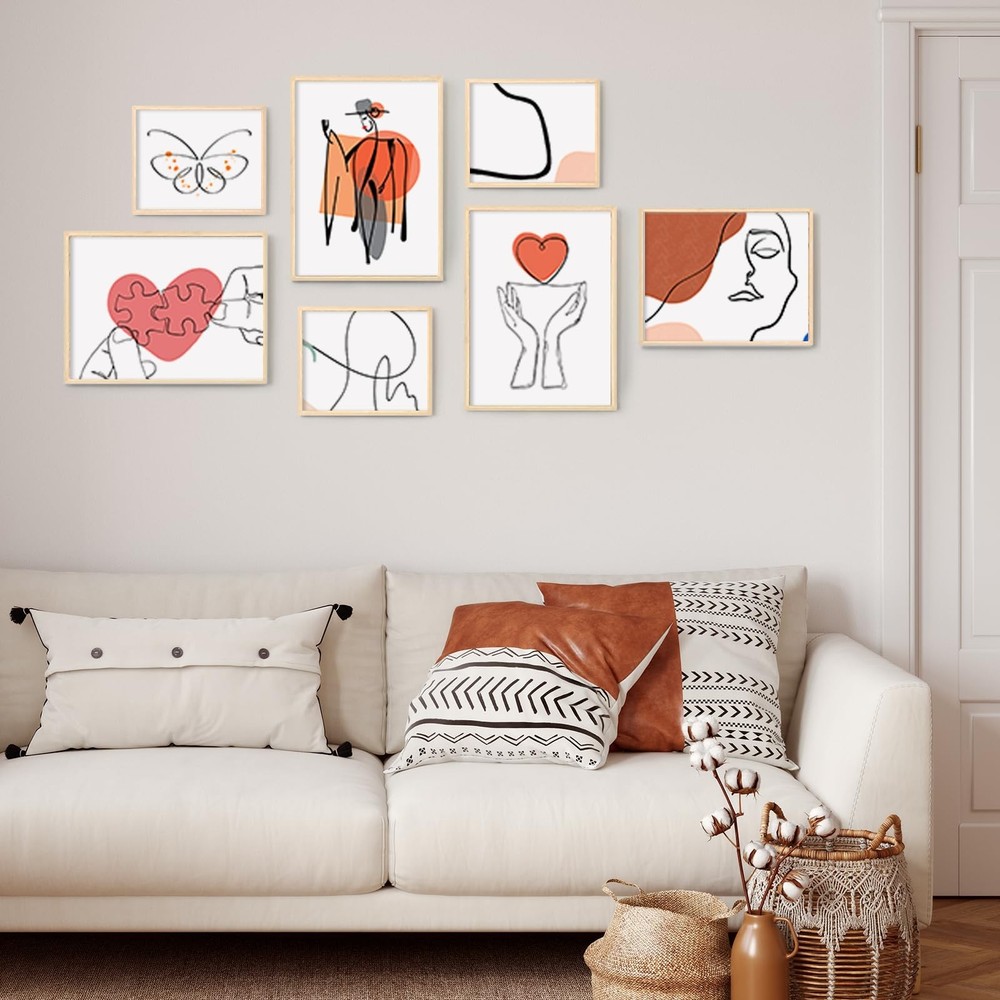 8x10 Frames Natural Oak Wood Frames with Acrylic Plexiglass, 4 Pack
