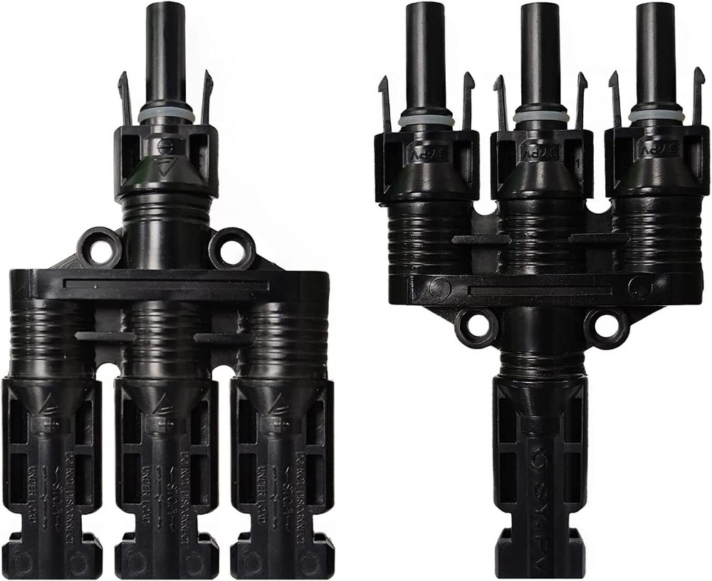 Solar Panel Connectors T Branch Connectors Adapter for Parallel Connection