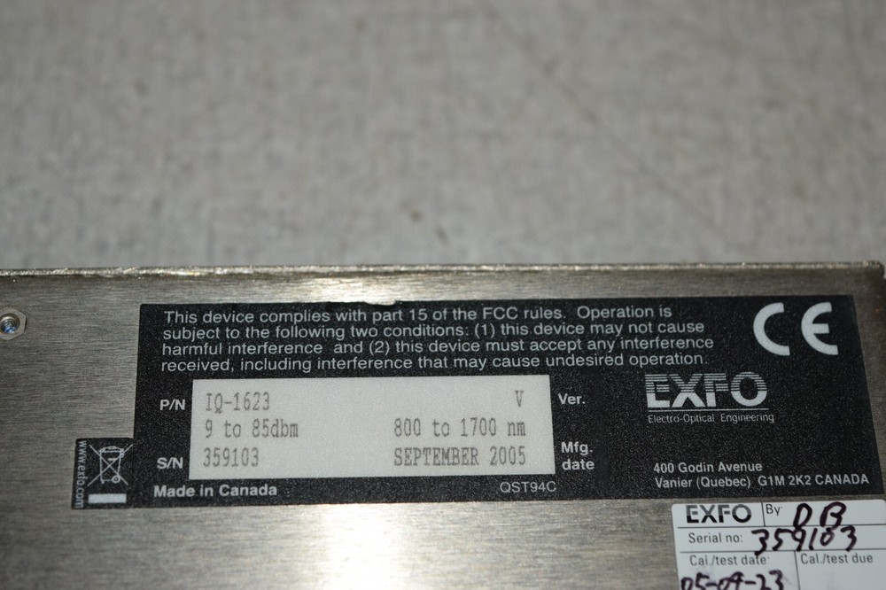 EXFO Electro Optical Engineering IQ-1623 2-CH Power Meter