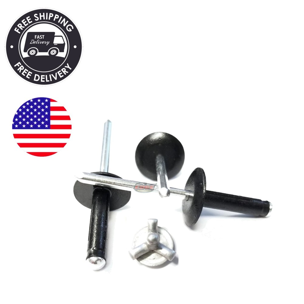 Versatile 3/16" Black Aluminum Rivets - 50 Count for Various Applications